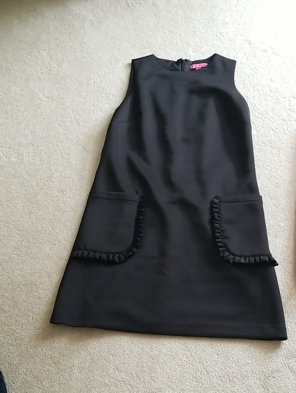Betsy Johnson Womens Black Sleeveless Pocket Dress - Size 14